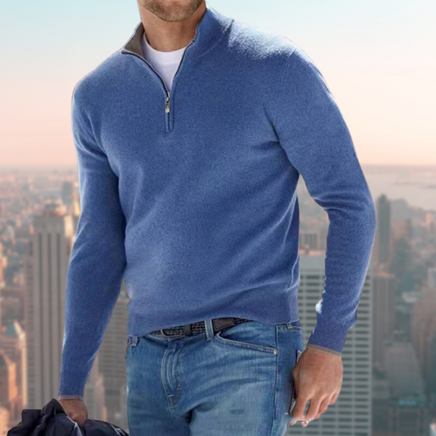 Mannen Merino Wool Sweater Warm en Comfortabel