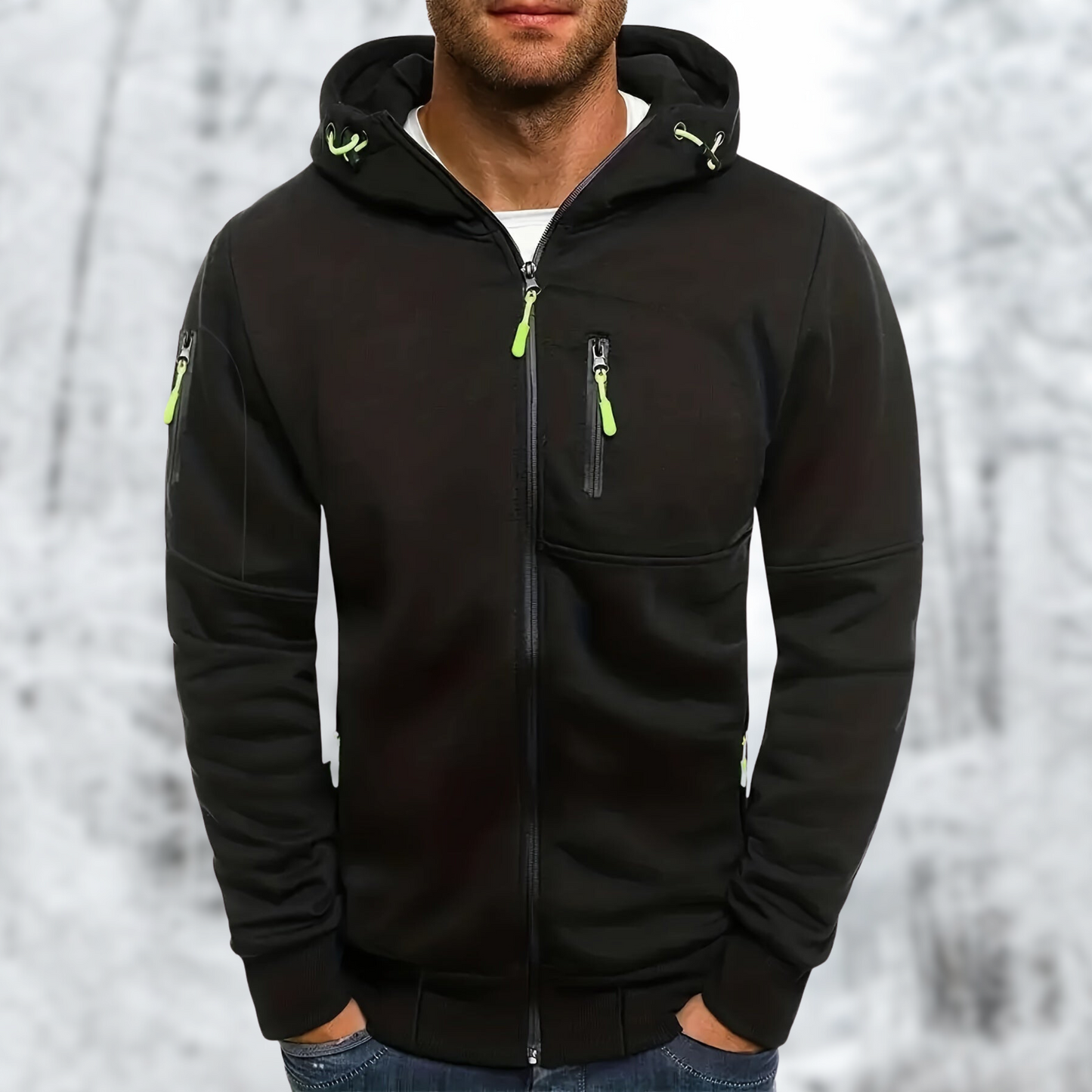 Waterdichte Heren Softshell Jas met Capuchon