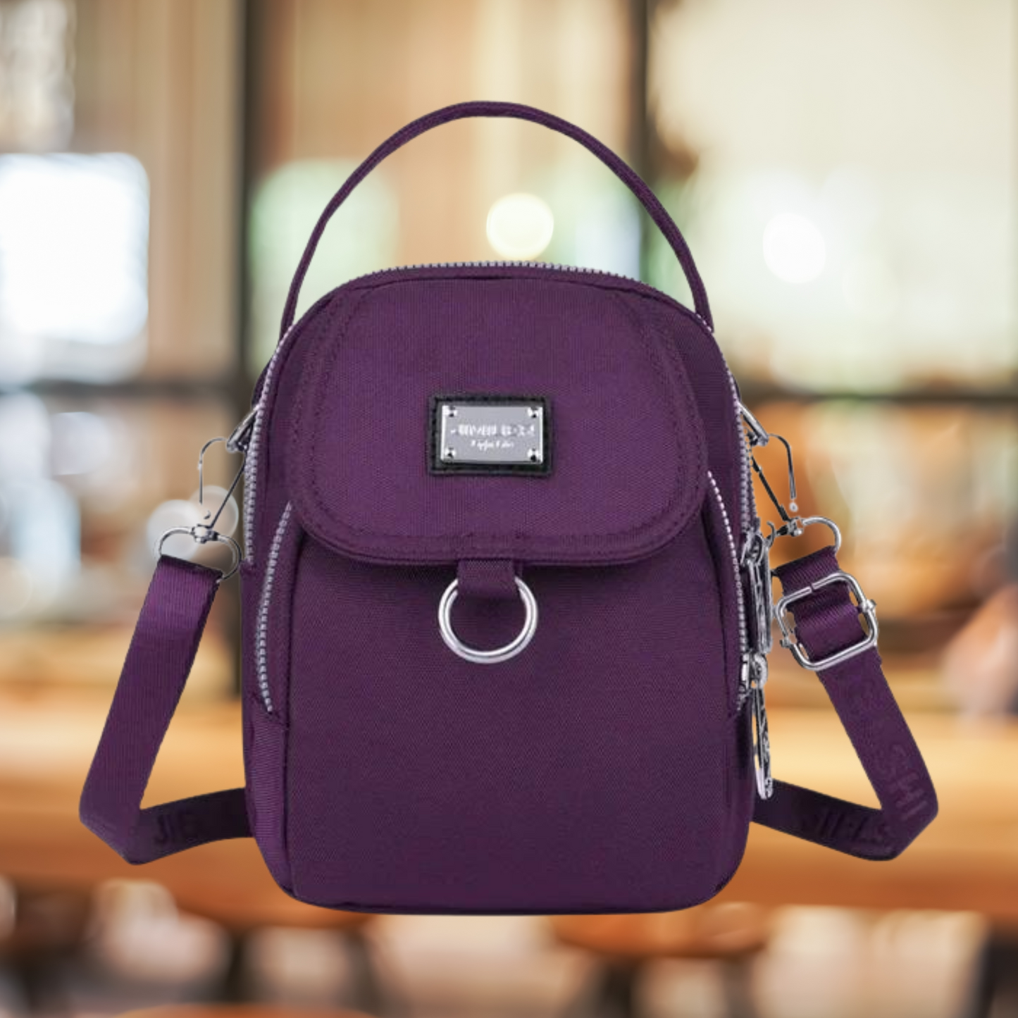 Klein Leer Crossbodytasje voor Vrouw