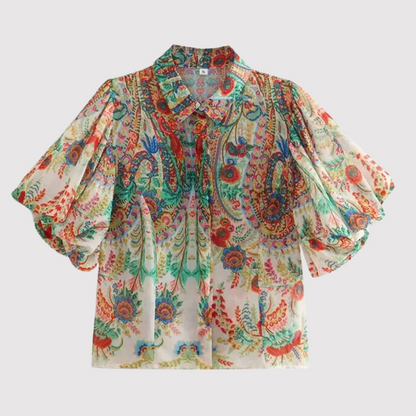 Vrouwelijke Blouse met Leuke Print - Mode Vibes