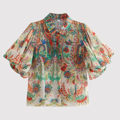 Vrouwelijke Blouse met Leuke Bloemenprint - StudioMarella