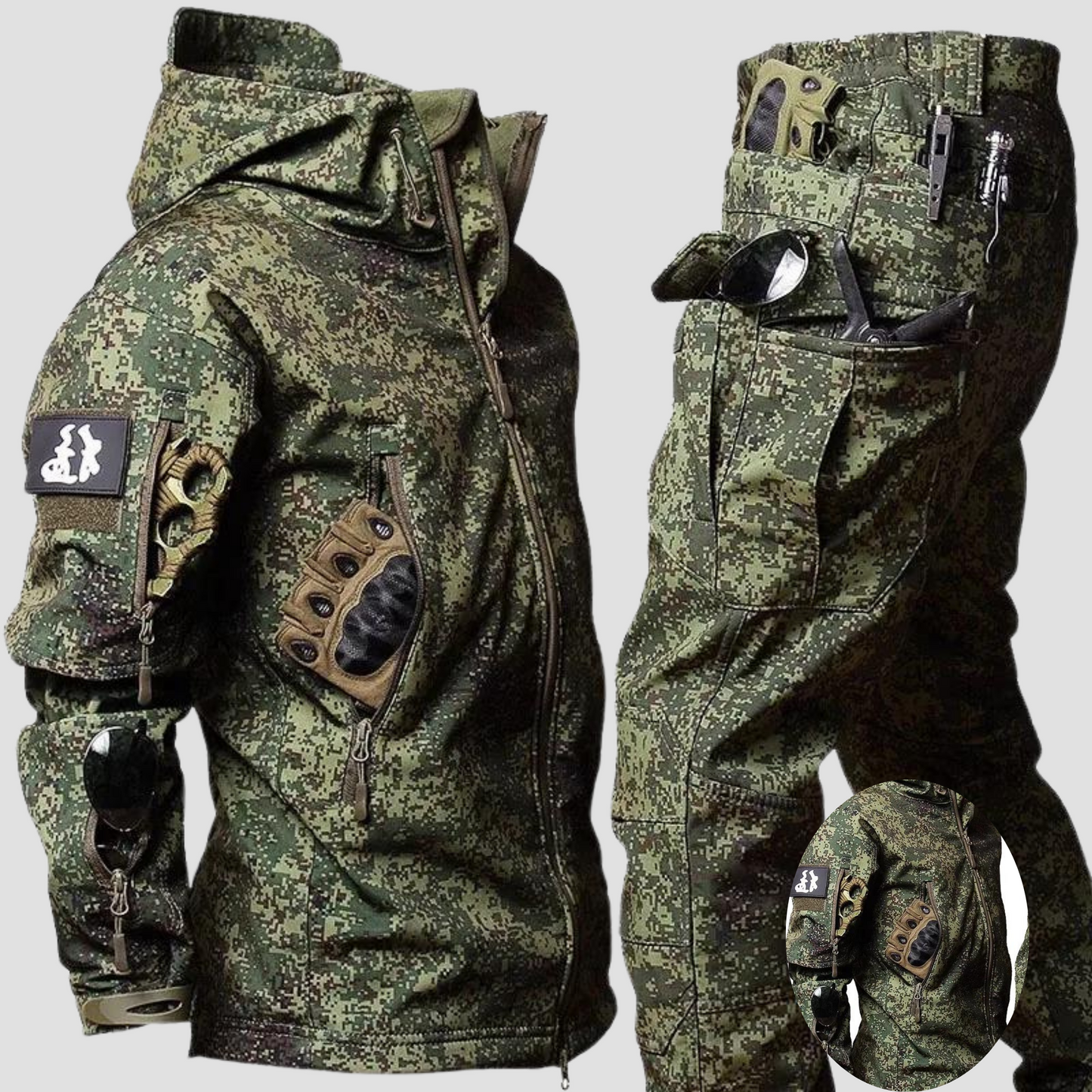 Camouflage Winterset Warme Kleding voor Buiten - StudioMarella