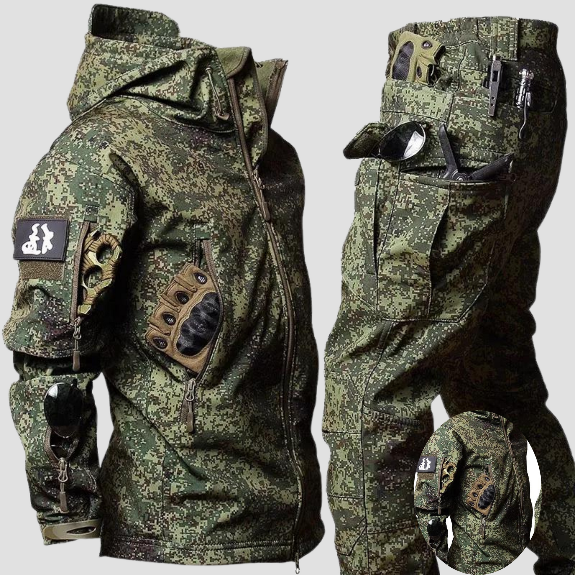 Camouflage Winterset Warme Kleding voor Buiten - StudioMarella