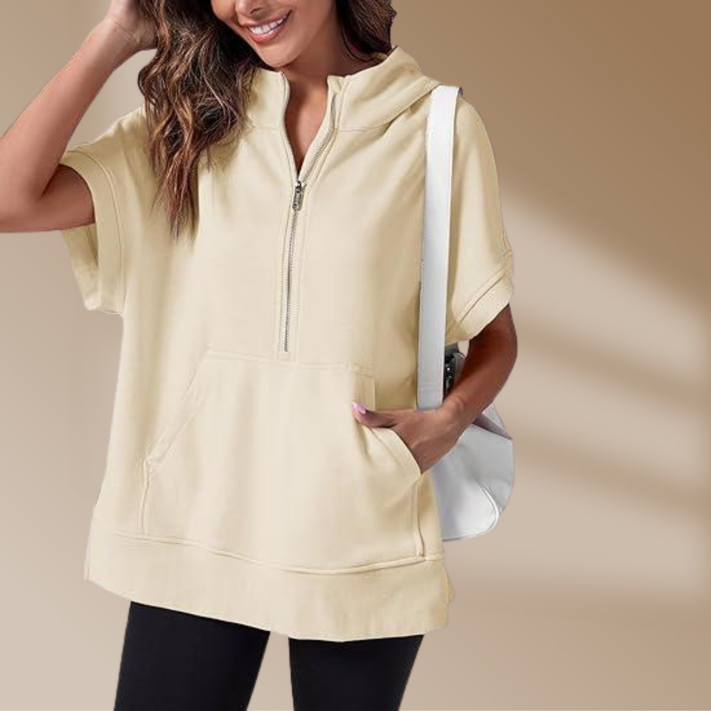 Dames Sweatshirt Groot XL Comfortabel Halve Rits