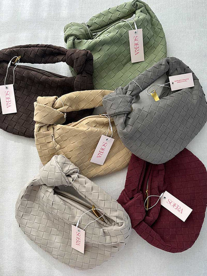 Suède Mini-Tas Gevlochten Stijl Ilyse Look