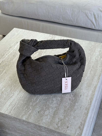 Suède Mini-Tas Gevlochten Stijl Ilyse Look