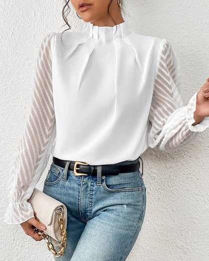 Vrouwelijke Blouse Boaz Stijl Elegante Kanten