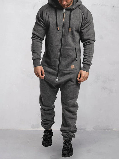 Heren Jumpsuit Sportief met Capuchon