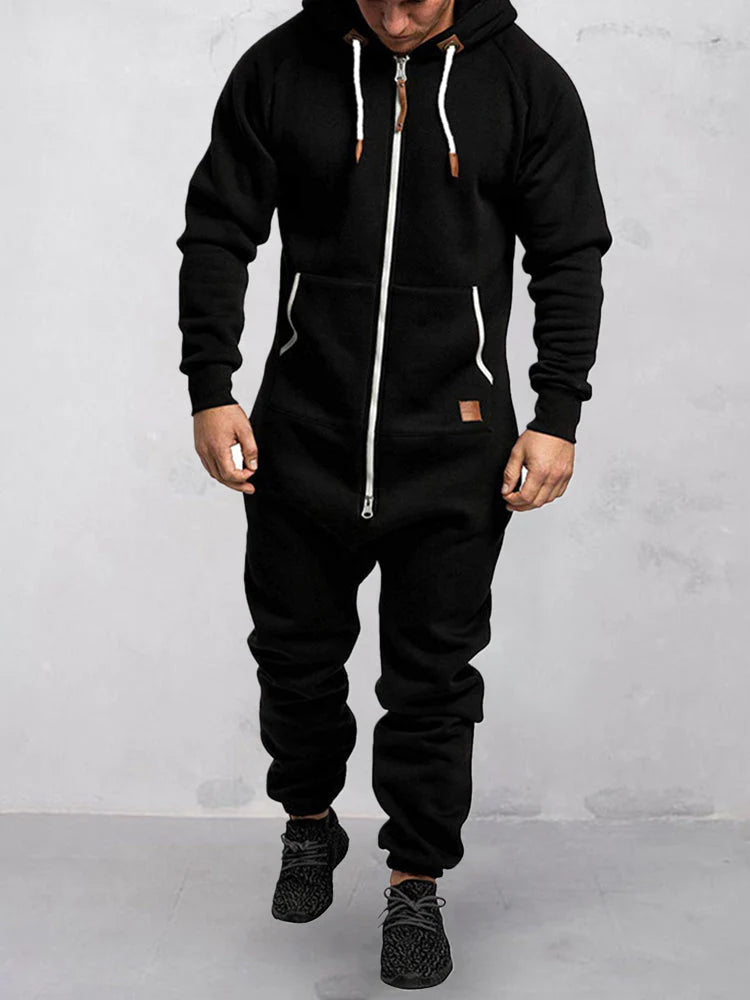 Heren Jumpsuit Sportief met Capuchon