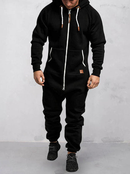 Heren Jumpsuit Sportief met Capuchon