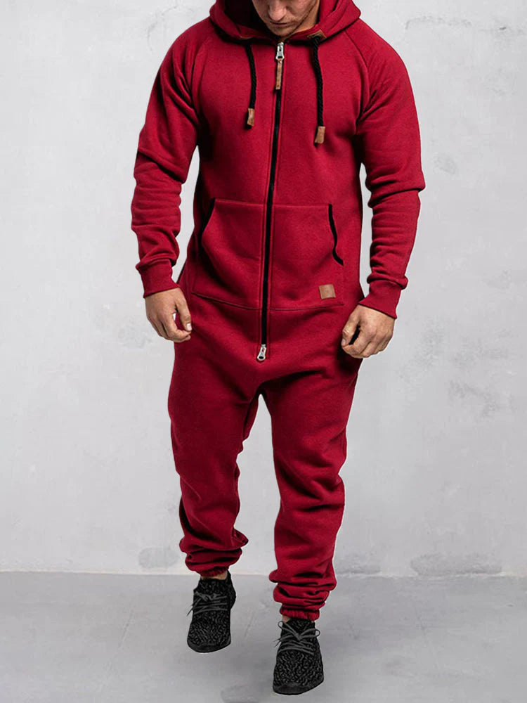 Heren Jumpsuit Sportief met Capuchon