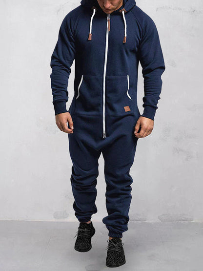 Heren Jumpsuit Sportief met Capuchon