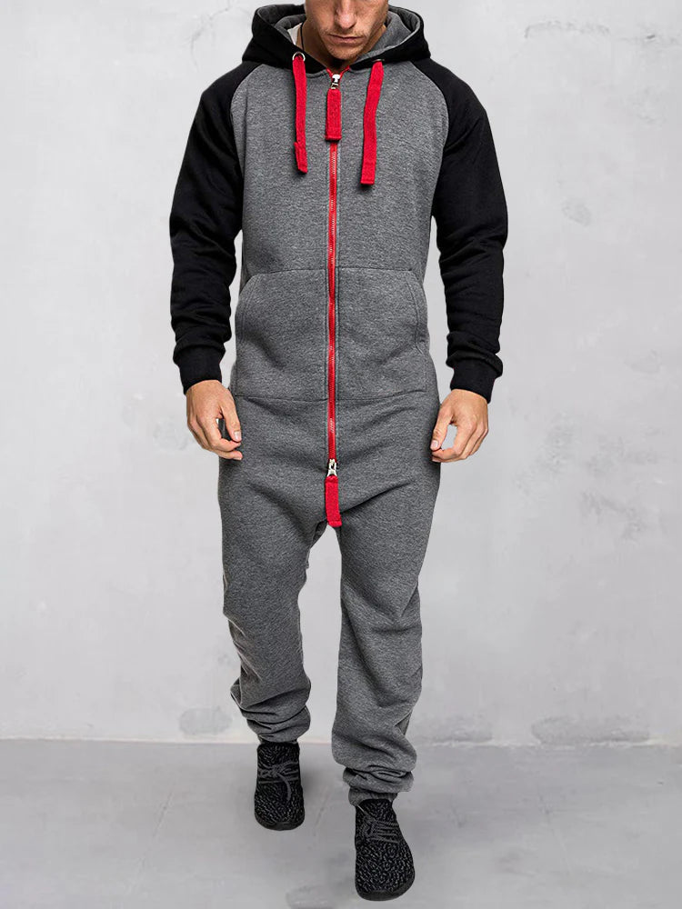 Heren Jumpsuit Sportief met Capuchon
