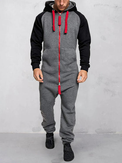 Heren Jumpsuit Sportief met Capuchon