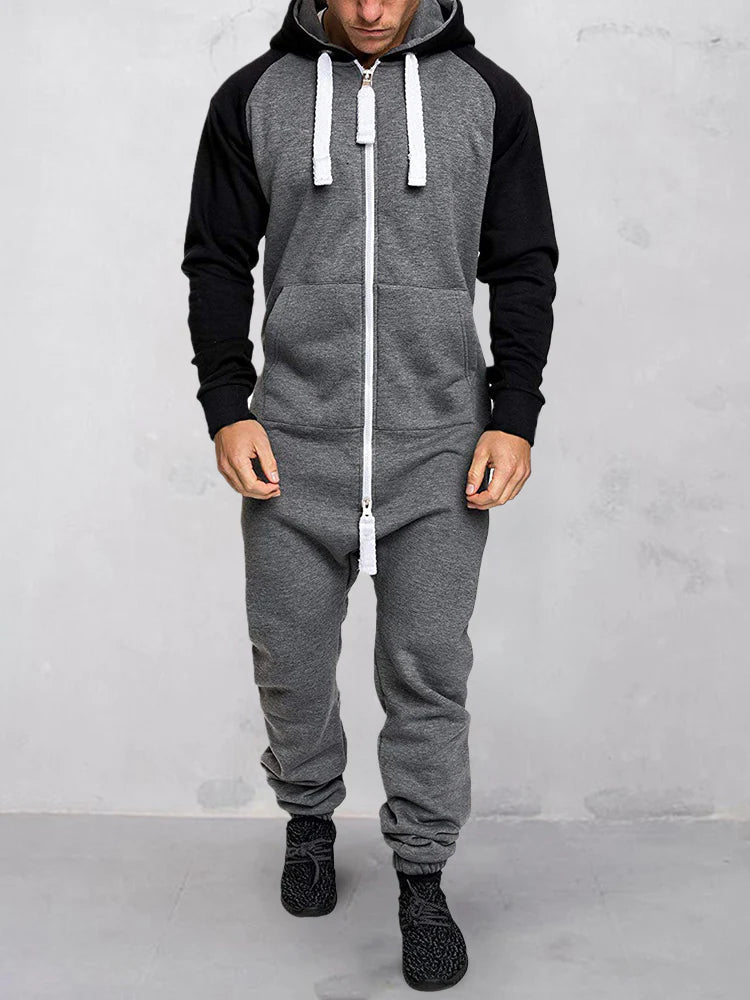 Heren Jumpsuit Sportief met Capuchon