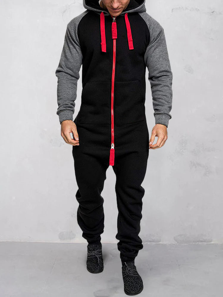 Heren Jumpsuit Sportief met Capuchon