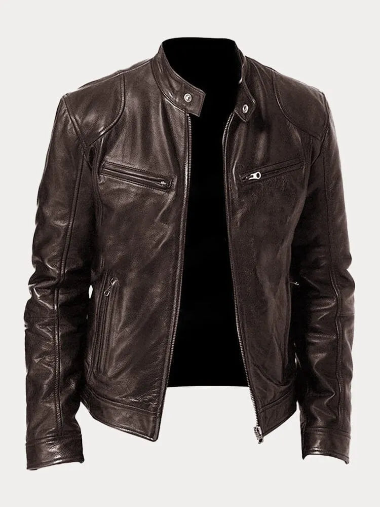 Leren Jas Heren Klassiek Stijlvolle Look