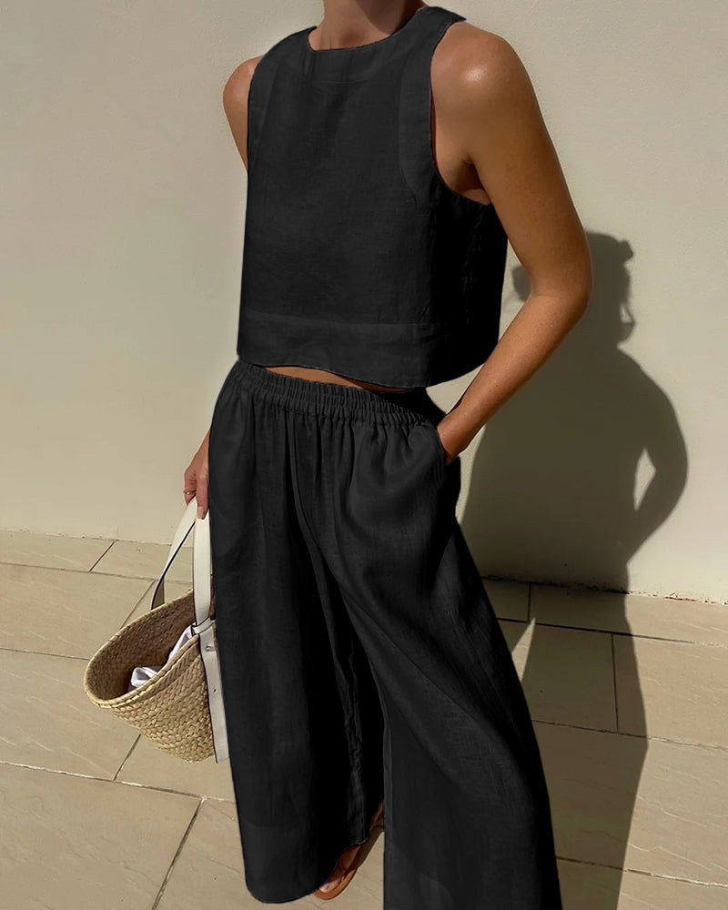 Mouwloze Zomerset voor Vrouw met Top en Shorts