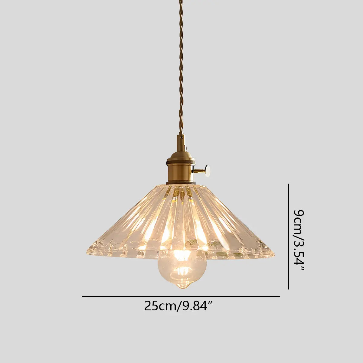Hanglamp Glas Brons Verstelbare Kabel Woonkamer Eettafel Transparante Glazen Hanglamp Sfeerverlichting Vintage