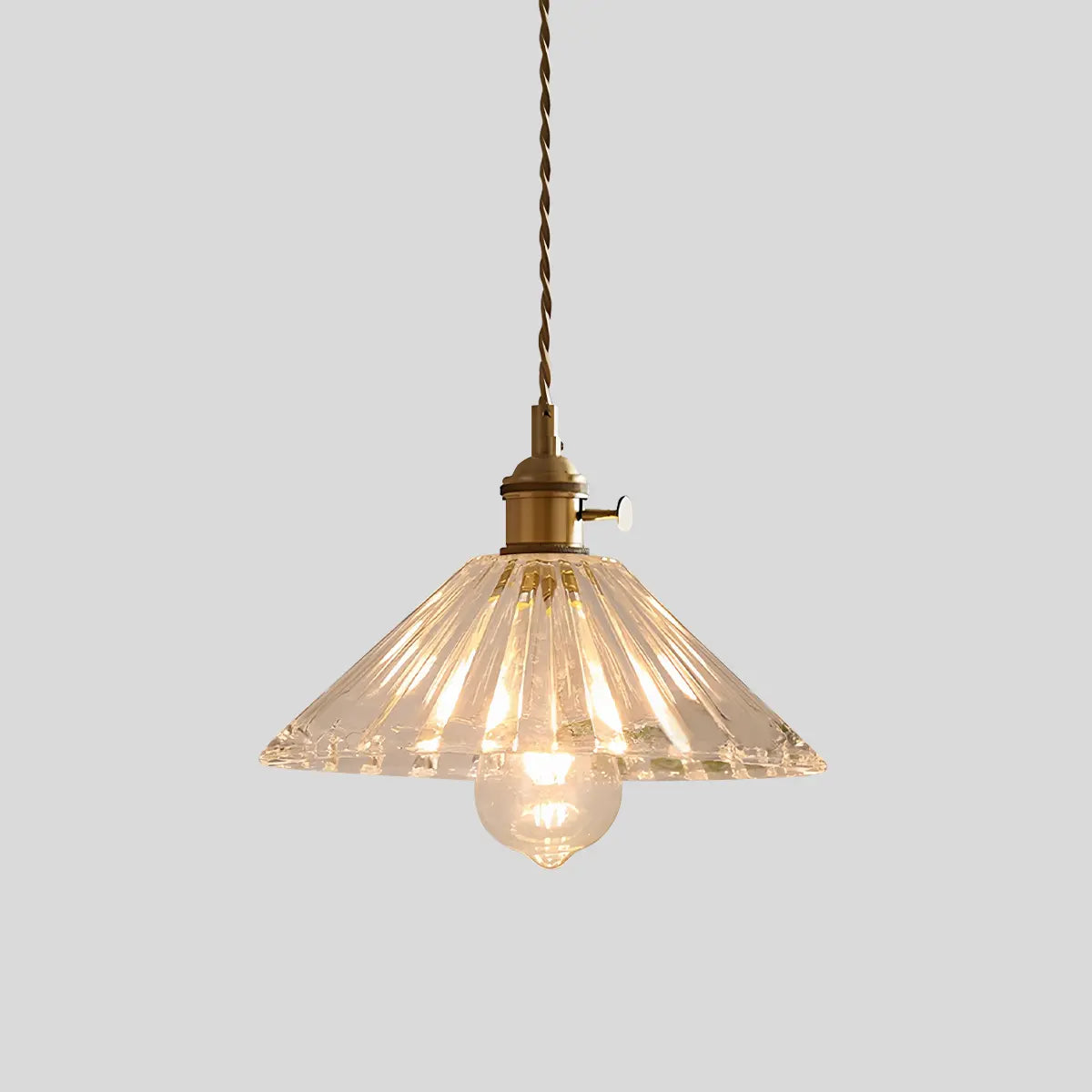 Hanglamp Glas Brons Verstelbare Kabel Woonkamer Eettafel Transparante Glazen Hanglamp Sfeerverlichting Vintage