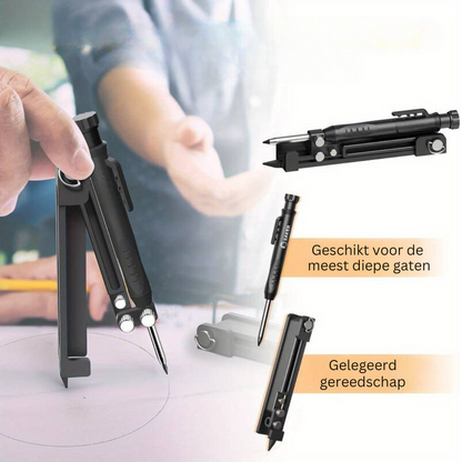 Modulaire Markeertool voor Precisie | Gereedschap voor Timmerman Doe-het-zelver Bouw en Klussen | Aluminium Meetinstrument Meetliniaal