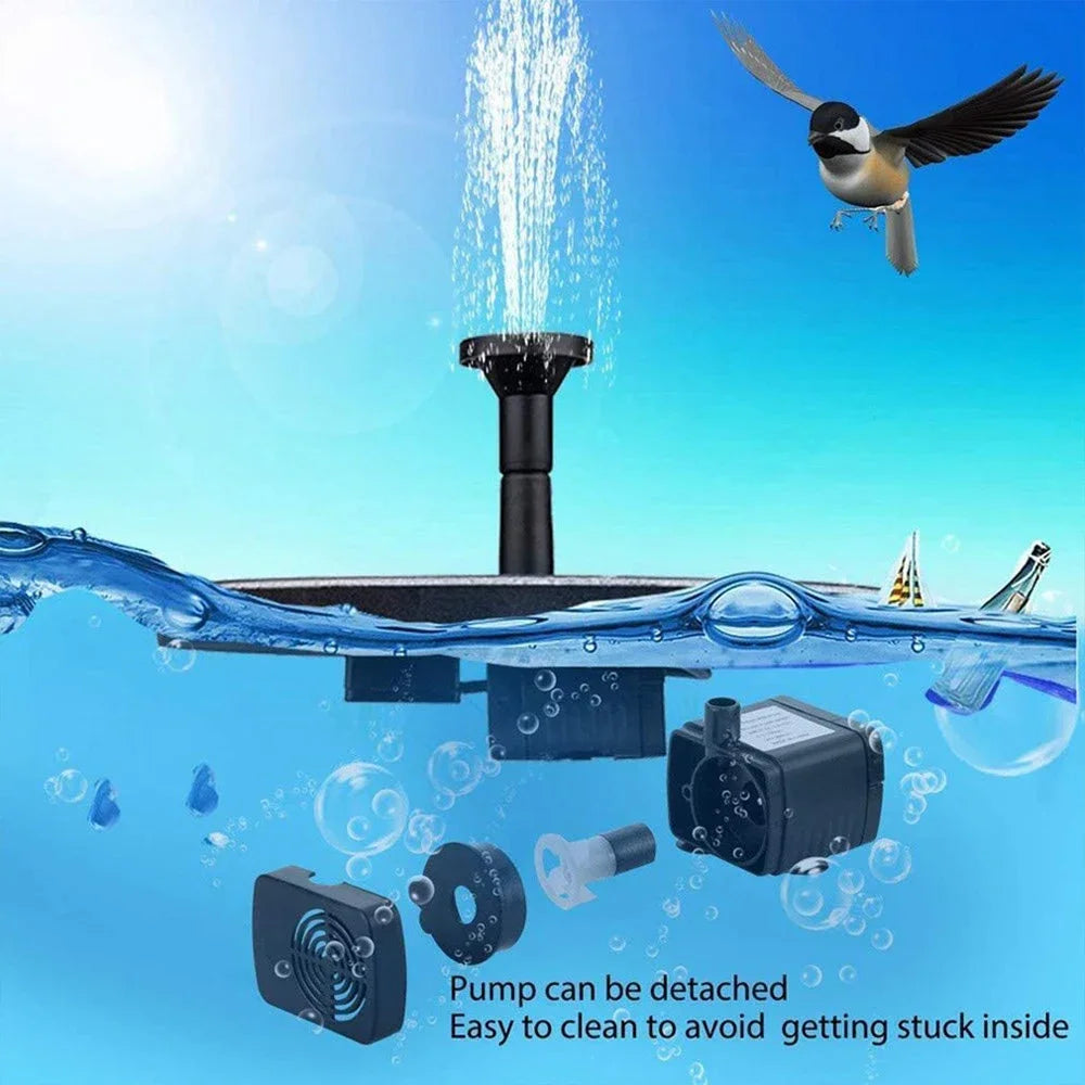 Zonne-energie Tuinfontein met Drijvend Design – Milieuvriendelijke Waterornament voor Vijver en Tuindecoratie
