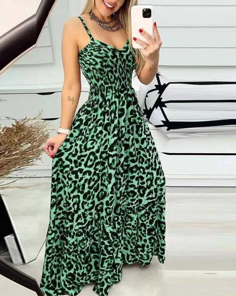 Korte Jurk Hoge Taille Modieus Zomermodel