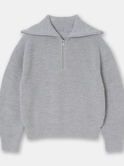 Dames Trui Wijd Met Turtleneck En Gestreepte Details