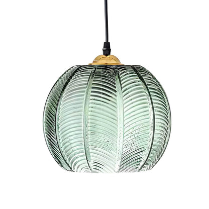Hanglamp Glas Retro Ribbel Design E27 Plafondlamp Woonkamer
