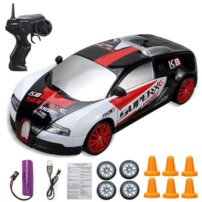 Minidrifter speelgoedauto RC-auto drift racer 2.4GHz afstandsbediening snelheid indoor outdoor kids jongens meisjes cadeau radiobestuurbare auto elektrisch voertuig