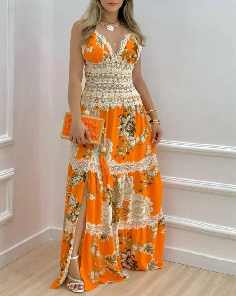 Zomerjurk Kanten Maxi Jurk Vrouwelijk Elegance - StudioMarella