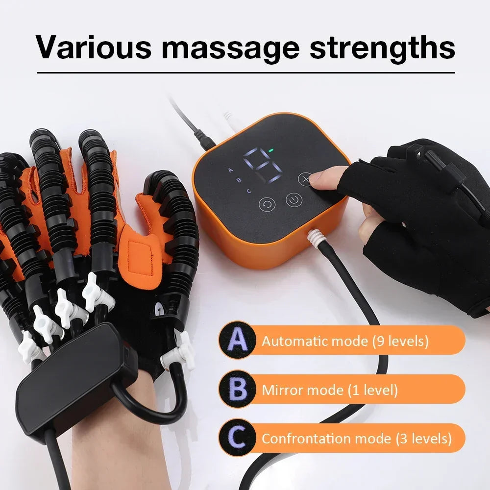 Elektrische Handrehabilitatie Handschoen 3-in-1 Therapie Massage Warming voor Handen Vingers Slaganval