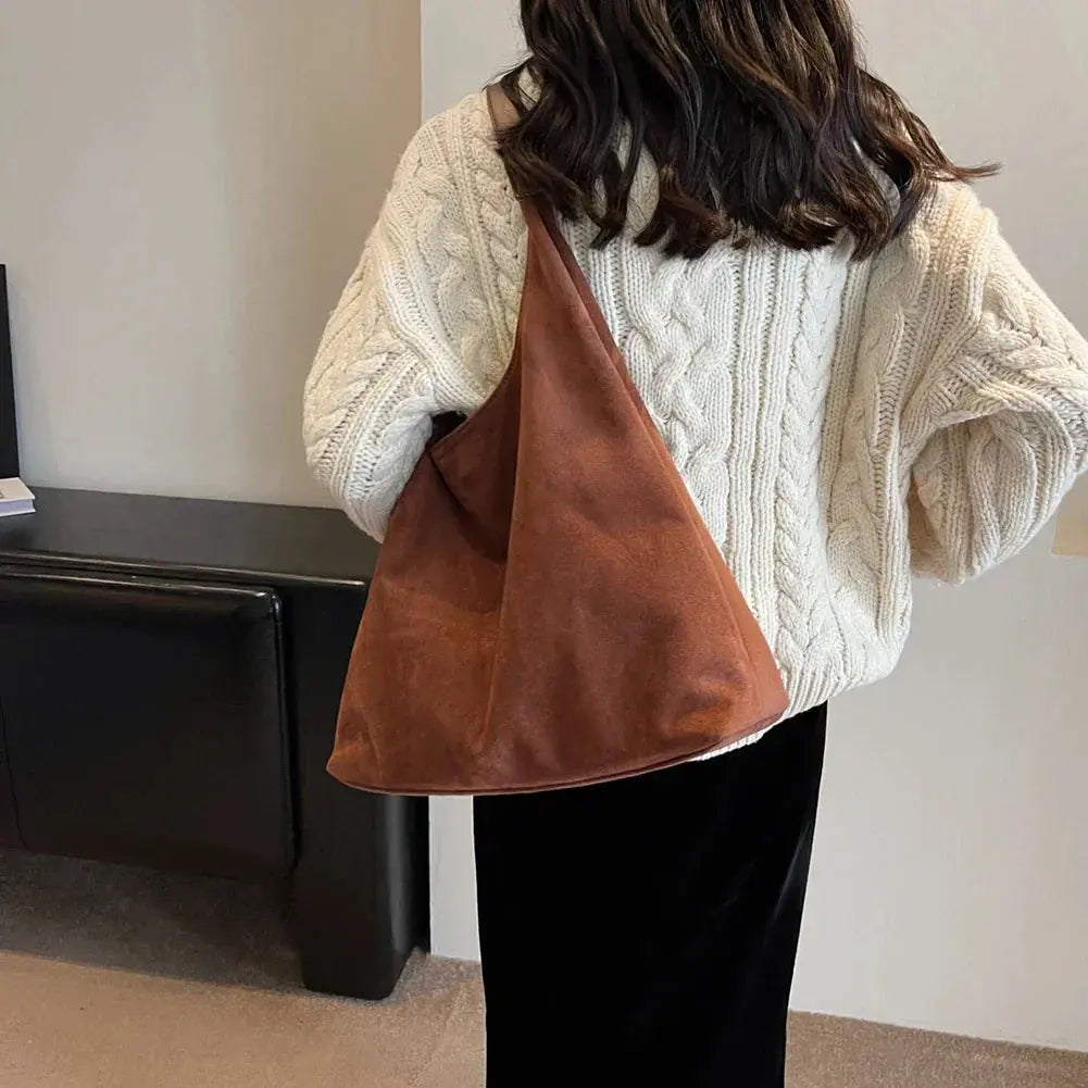 Grote Suède Tote Tas voor Vrouwen