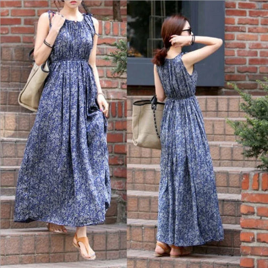 Boho Zomerjurk Vrouwelijk Bloemenprint - StudioMarella