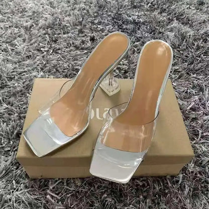 Transparante Sandalen voor Vrouw Glitter Zomer
