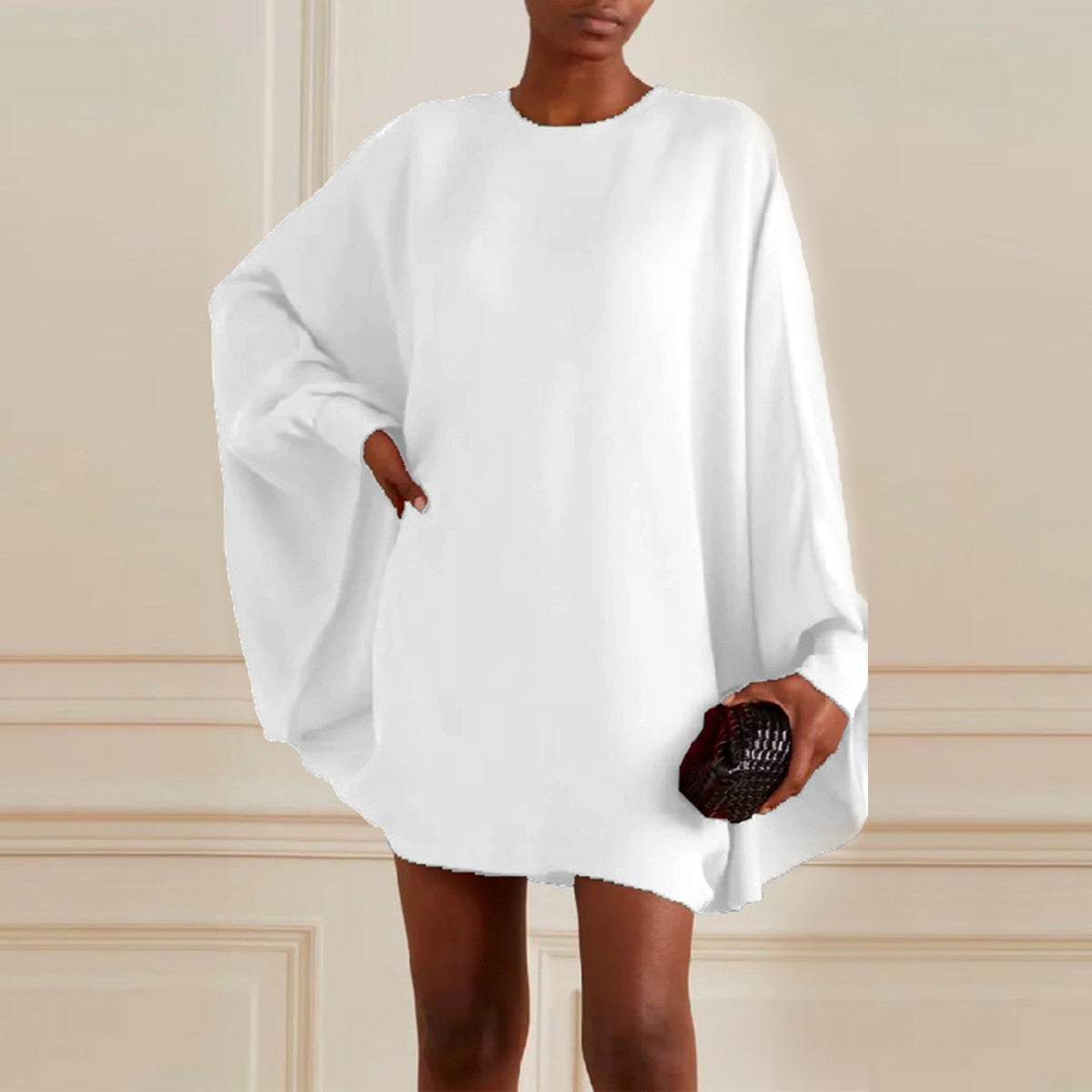 Vrouwelijke Jurk Oversized met Wijd Mouwen Zomer Jurk