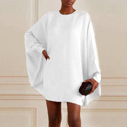 Vrouwelijke Jurk Oversized met Wijd Mouwen Zomer Jurk
