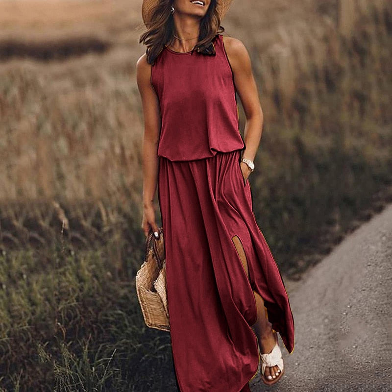Zomerjurk Lange Jurk Vrouwelijk Elegante Stijl