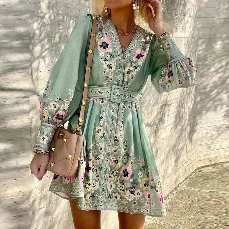 Vrouwelijke Zomerjurk Boho Mini Jurk voor Vrouwen