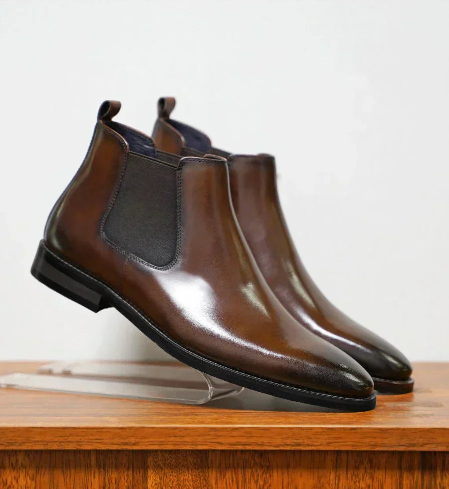 Chelsea Laarzen Glanzend Luxe Leer Zwart