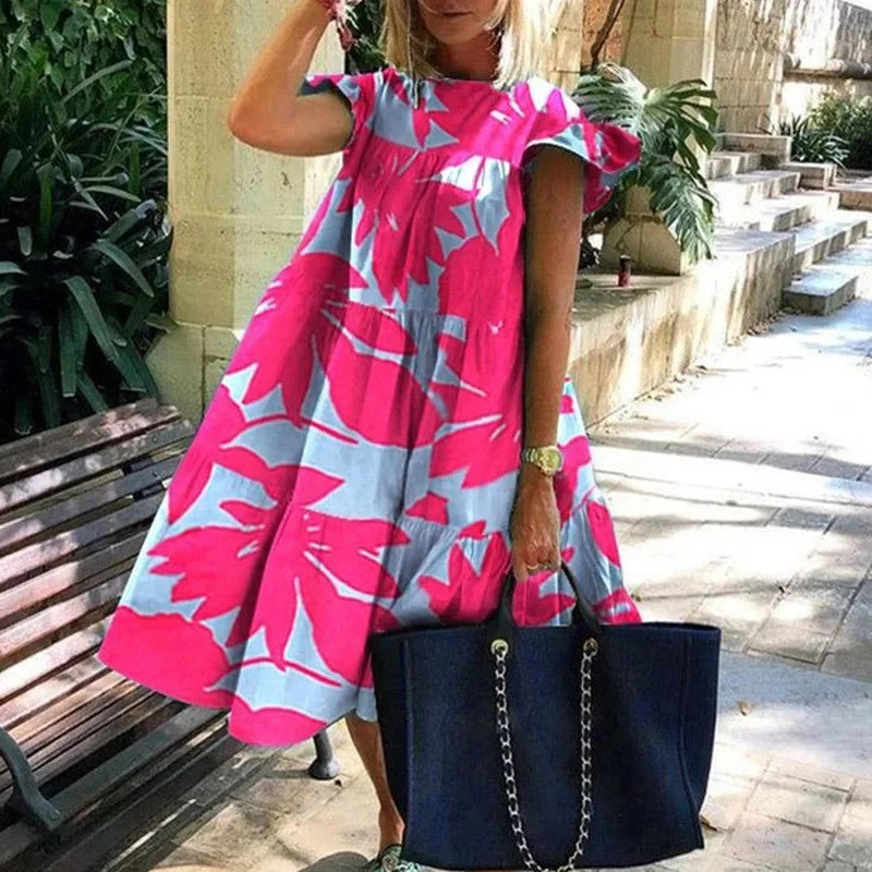 Vrouwen Zomerjurk Losse Vintage Stijl Jurk
