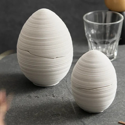 Keramische Schaal Ovaal Servies Saladekom Fruitschaal Scandinavisch Design Eiglas Vorm Handgemaakt