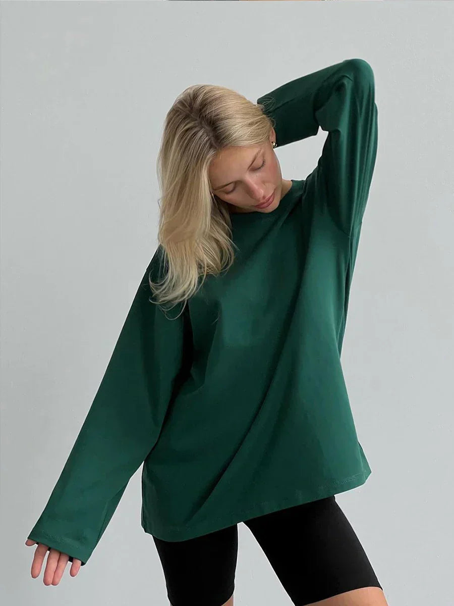 Oversized Trui Basic Lange Mouw