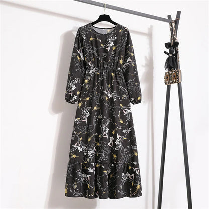Elegante Zomerjurk Bloemenprint Lange Jurk voor Vrouw