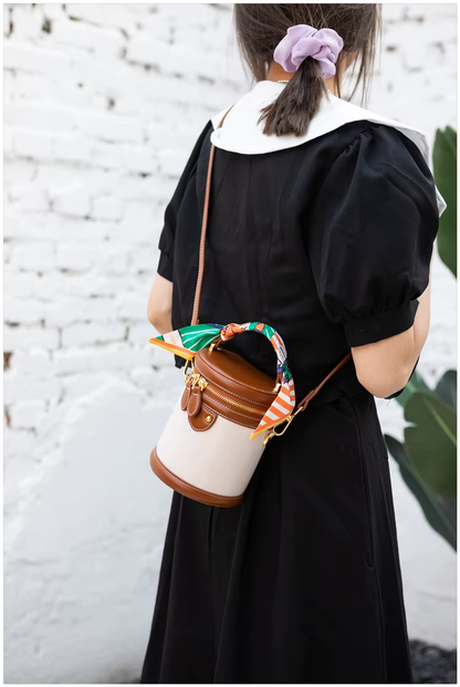 Schoudertas Bucket Trendy Compact Leer