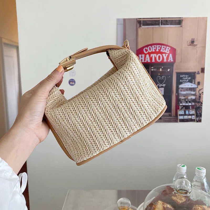 Strooien Crossbody Tasje voor Dagelijks Gebruik