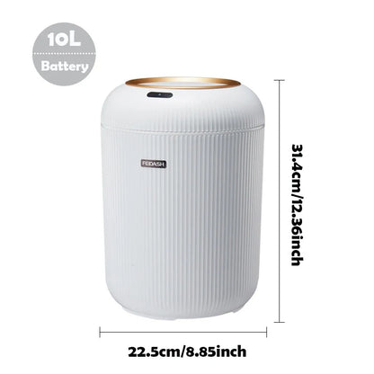 Prullenbak Sensor Automatisch 10L Wit Groen Zwart Houten Poten Woonkamer Badkamer 0,3s Infrarood Deksel Slimme Vuilnisbak Keuken