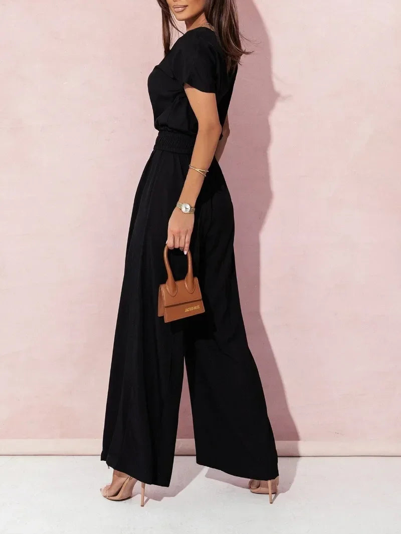 V-hals Jumpsuit Zomerjurk voor Vrouw