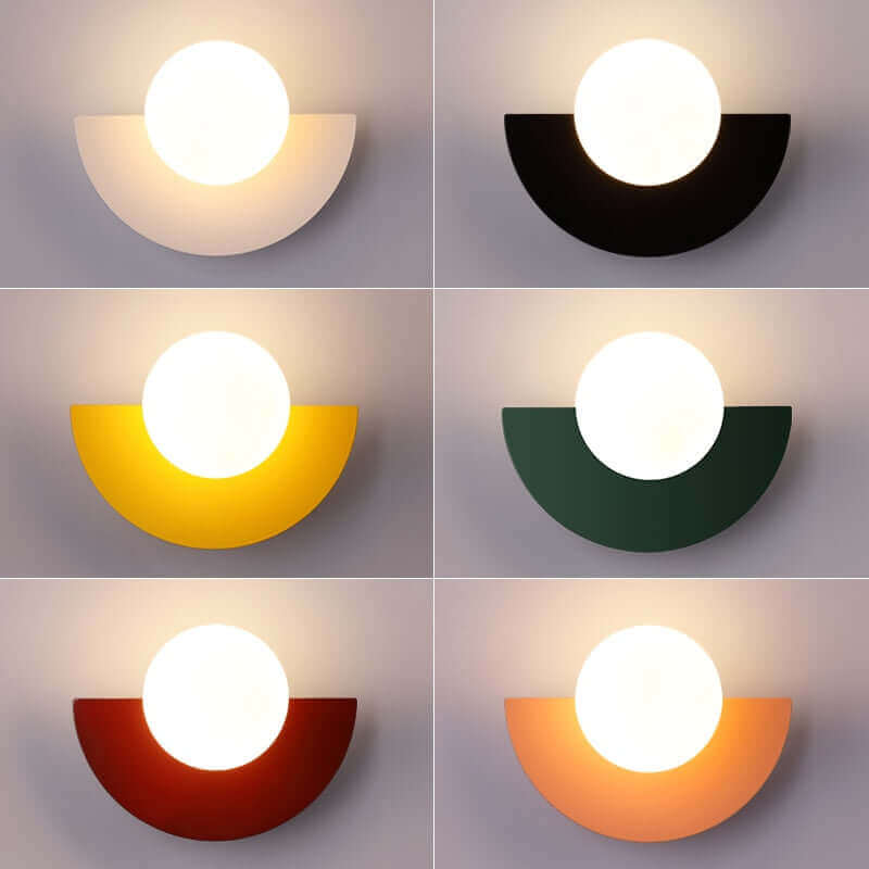 Wandlamp – Moderne Wandverlichting met Kleurrijke Kap – Scandinavisch Design – Woonkamer Slaapkamer Gang
