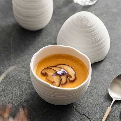 Keramische Schaal Ovaal Servies Saladekom Fruitschaal Scandinavisch Design Eiglas Vorm Handgemaakt